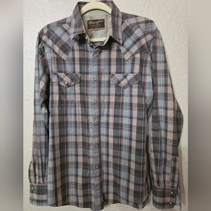 Wrangler Retro Pearl Snap Plaid Button Down